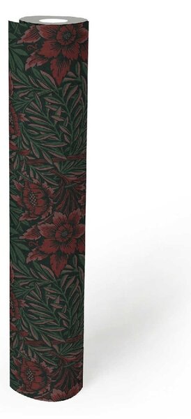 A.S. Création | Vliesová tapeta na stenu Art of Eden 39058-1 | 0,53 x 10,05 m | zelená, čierna, vínová