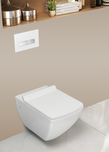 Isvea Isvea, SOLUZIONE WC sedátko, Soft Close, biela (Purity), 40S30700I