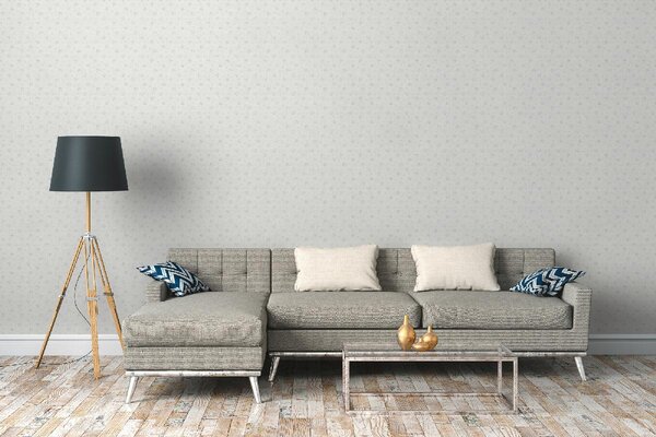 A.S. Création | Vliesová tapeta na stenu Maison Charme 39067-4 | 0,53 x 10,05 m | modrá, biela, šedá