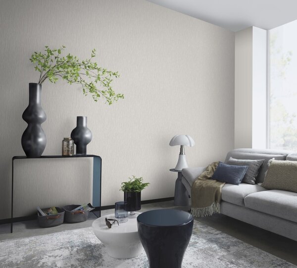 DIMEX | Vliesová tapeta na stenu WPE-901819 | 0,53 x 10,05 m | šedá, krémová