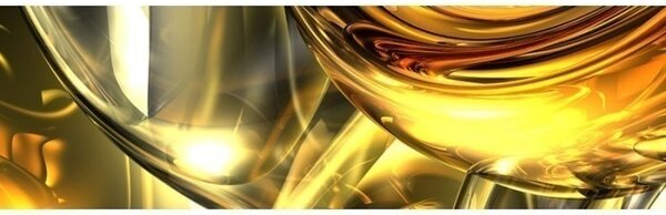 DIMEX | Behúň na stôl Zlatý abstrakt TS 018 | zlatá | 40 x 140 cm