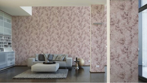 A.S. Création | Vliesová tapeta na stenu New Walls 37420-4 | 0,53 x 10,05 m | biela, metalická, ružová