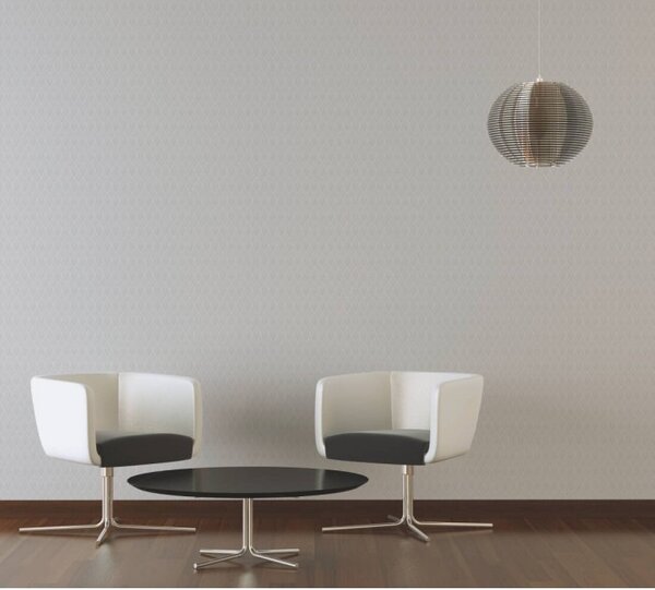 A.S. Création | Vliesová tapeta na stenu Pop Style 37484-1 | 0,53 x 10,05 m | biela, metalická, šedá
