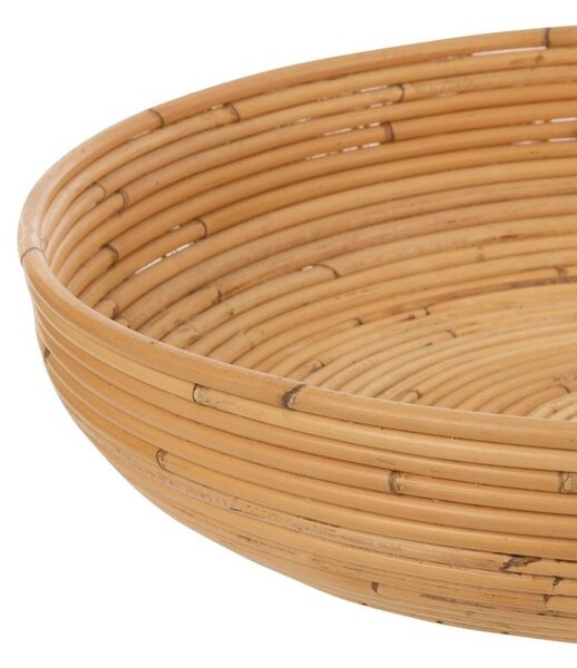 2ks prírodný ratanový podnos Rattan Boom - Ø 50*10 / Ø 40*8 cm - J-Line by Jolipa