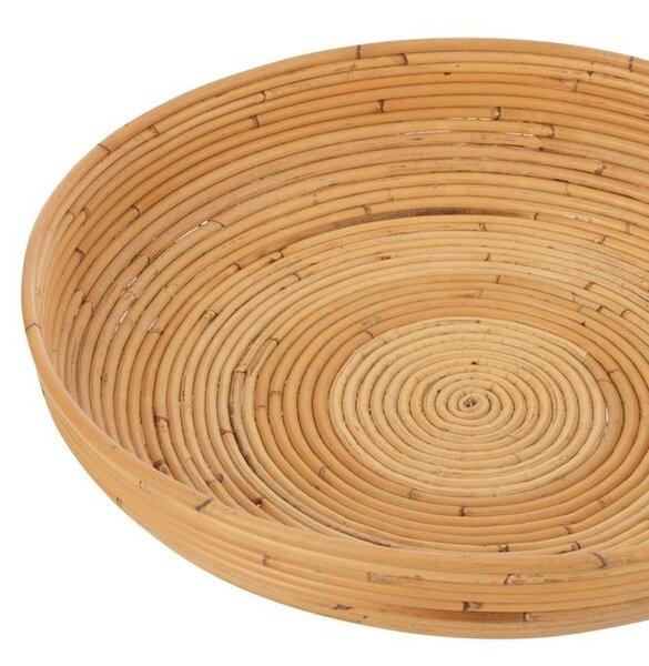 2ks prírodný ratanový podnos Rattan Boom - Ø 50*10 / Ø 40*8 cm - J-Line by Jolipa
