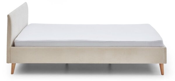 Béžová čalúnená dvojlôžková posteľ bez roštu 140x200 cm Wicki – Meise Möbel