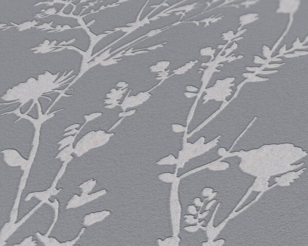 A.S. Création | Vliesová tapeta na stenu Casual Living 39546-3 | 0,53 x 10,05 m | šedá, metalická