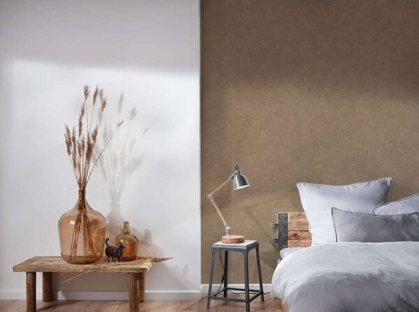A.S. Création | Vliesová tapeta na stenu Smart Surfaces 39566-6V | 0,53 x 10,05 m | hnedá