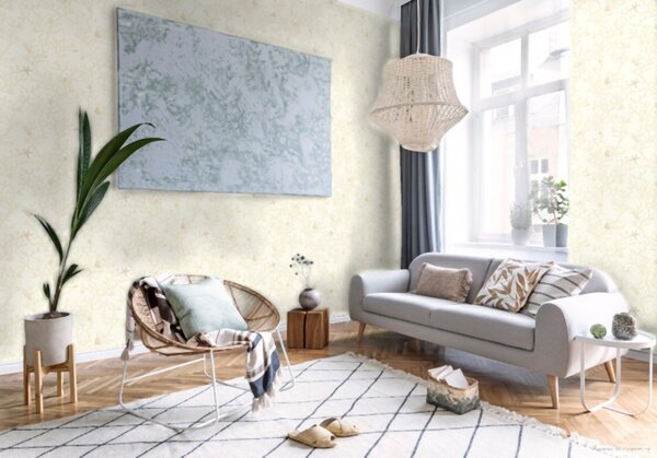 A.S. Création | Vliesová tapeta na stenu Versace 34496-1V | 0,70 x 10,05 m | metalická, krémová, béžová