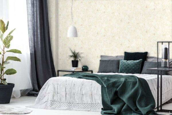 A.S. Création | Vliesová tapeta na stenu Versace 34496-1V | 0,70 x 10,05 m | metalická, krémová, béžová