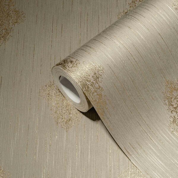 A.S. Création | Vliesová tapeta na stenu Luxury Wallpaper 31946-3 | 0,53 x 10,05 m | béžová, zlatá