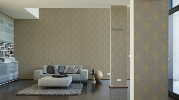 A.S. Création | Vliesová tapeta na stenu Luxury Wallpaper 31946-3 | 0,53 x 10,05 m | béžová, zlatá