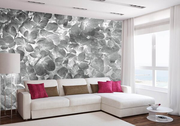 DIMEX | Vliesové fototapety na stenu Abstrakt kvety jablone II. MS-5-0355 | 375 x 250 cm | čierna, biela