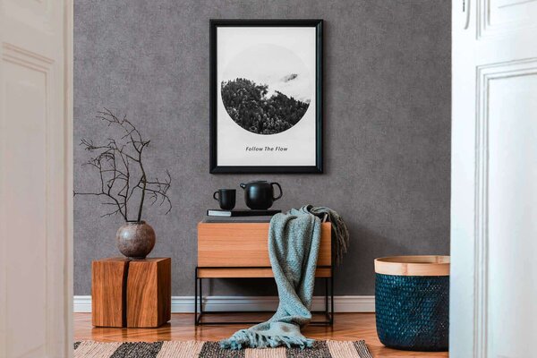 A.S. Création | Vliesová tapeta na stenu Trendwall 2 38089-1 | 0,53 x 10,05 m | čierna, metalická, šedá, ružová