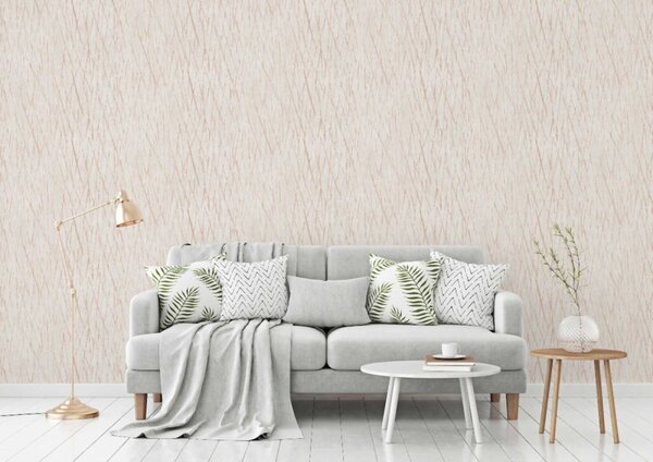A.S. Création | Vliesová tapeta na stenu Hygge 2 38598-2 | 0,53 x 10,05 m | krémová, metalická