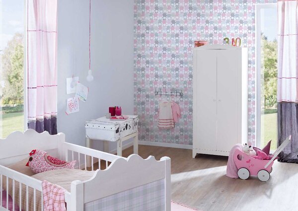 A.S. Création | Vliesová tapeta na stenu Little Love 38129-2 | 0,53 x 10,05 m | biela, béžová, ružová