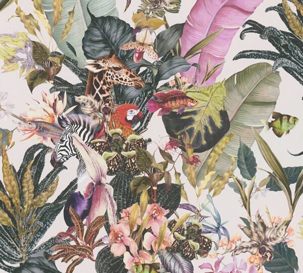 A.S. Création | Vliesová tapeta na stenu Dream Flowery 38176-3V | 0,53 x 10,05 m | viacfarebná
