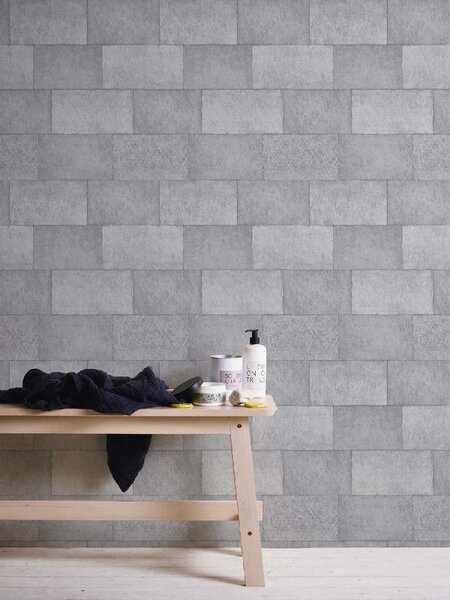 A.S. Création | Vliesová tapeta na stenu Titanium 3 38201-1 | 0,53 x 10,05 m | šedá