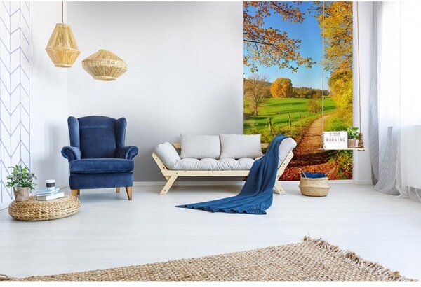 DIMEX | Vliesové fototapety na stenu Lúka MS-2-0066 | 150 x 250 cm | zelená, žltá, modrá, červená