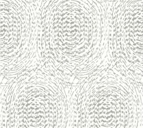 A.S. Création | Vliesová tapeta na stenu Alpha 33373-2 | 0,53 x 10,05 m | metalická, biela