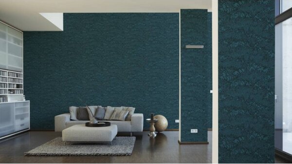 A.S. Création | Vliesová tapeta na stenu Absolutly Chic 36972-6 | 0,53 x 10,05 m | modrá, čierna