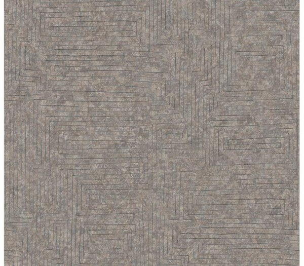 A.S. Création | Vliesová tapeta na stenu Ethnic Origin 37171-1 | 0,53 x 10,05 m | hnedá, metalická
