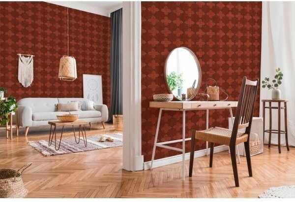 A.S. Création | Vliesová tapeta na stenu New Walls 37421-1 | 0,53 x 10,05 m | červená, čierna, šedá