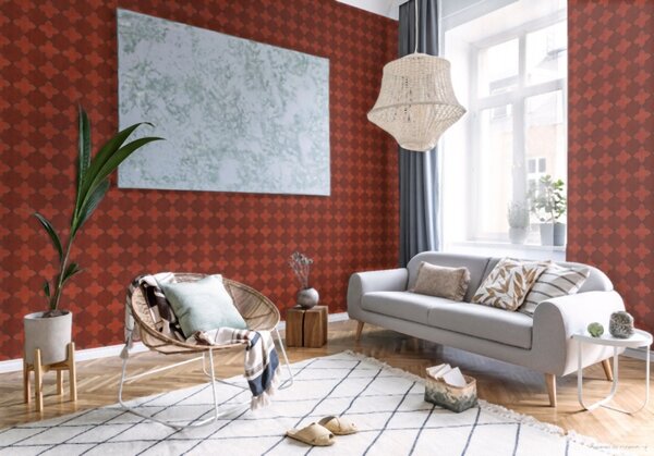 A.S. Création | Vliesová tapeta na stenu New Walls 37421-1 | 0,53 x 10,05 m | červená, čierna, šedá