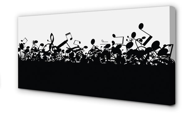 Obraz canvas Čierna a biela poznámky 100x50 cm