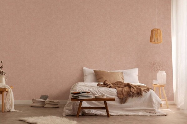 A.S. Création | Vliesová tapeta na stenu Smart Surfaces 39566-7 | 0,53 x 10,05 m | hnedá, ružová
