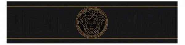A.S. Création | Vliesová bordúra na stenu Versace 93522-4 | 13,3 cm x 5 m | zlatá, čierna