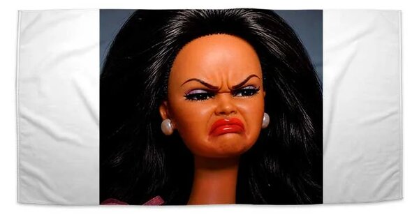 Sablio Uterák Nahnevaná Barbie - Meme Barbie - 30x50 cm
