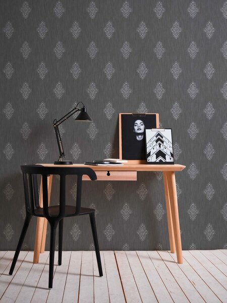 A.S. Création | Vliesová tapeta na stenu Luxury Wallpaper 31946-4 | 0,53 x 10,05 m | šedá, metalická