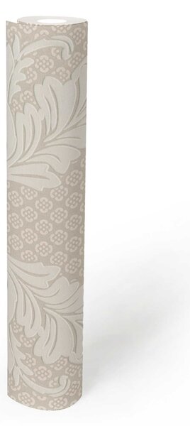 A.S. Création | Vliesová tapeta na stenu Luxury Wallpaper 30544-1 | 0,52 x 10 05 m | biela, metalická, krémová