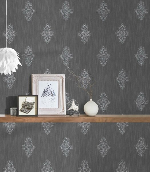 A.S. Création | Vliesová tapeta na stenu Luxury Wallpaper 31946-4 | 0,53 x 10,05 m | šedá, metalická