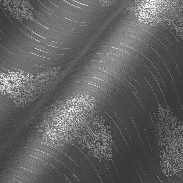 A.S. Création | Vliesová tapeta na stenu Luxury Wallpaper 31946-4 | 0,53 x 10,05 m | šedá, metalická