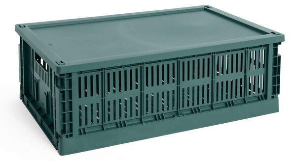 HAY Plastové veko Colour Crate Large, dark green