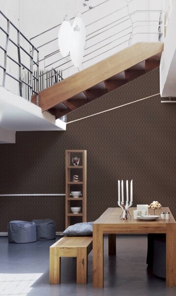 A.S. Création | Vliesová tapeta na stenu Pop Style 37484-2 | 0,53 x 10,05 m | medená, čierna, hnedá
