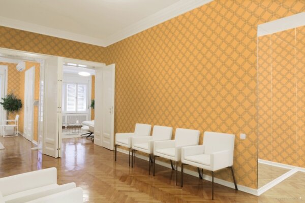 A.S. Création | Vliesová tapeta na stenu Pop Style 37477-5 | 0,53 x 10,05 m | zlatá, žltá
