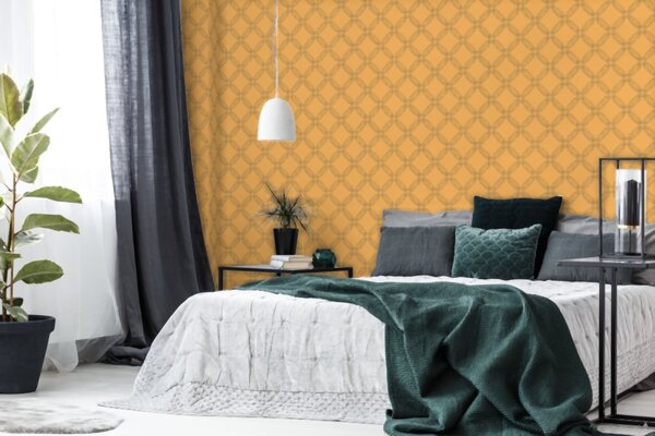 A.S. Création | Vliesová tapeta na stenu Pop Style 37477-5 | 0,53 x 10,05 m | zlatá, žltá