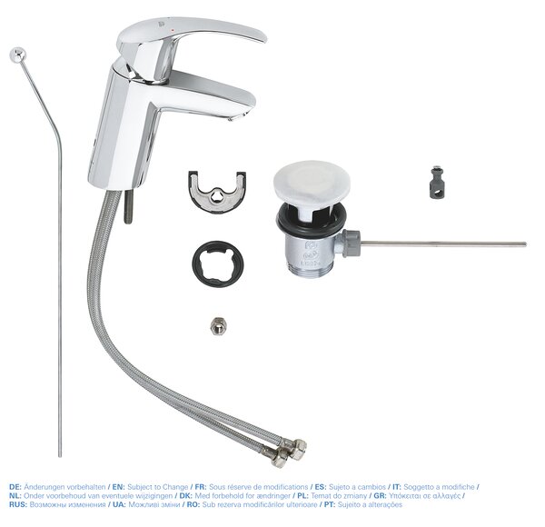 GROHE Eurosmart - Páková umývadlová batéria, veľkosť S, chróm 33265002