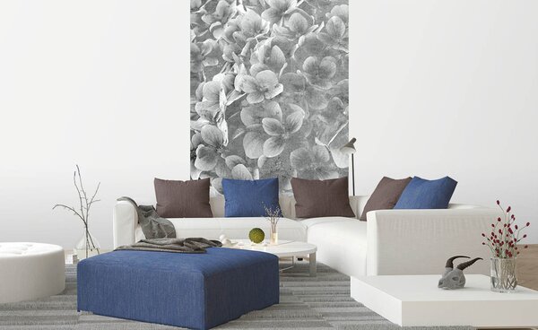 DIMEX | Vliesové fototapety na stenu Abstrakt kvety jablone III. MS-2-0356 | 150 x 250 cm | šedá