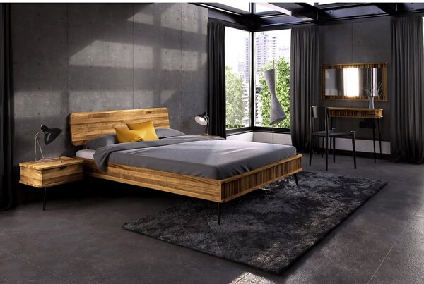 Dvojlôžková posteľ z dubového dreva 180x200 cm Kula 1 - The Beds