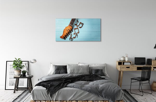 Obraz canvas gitara poznámky 100x50 cm