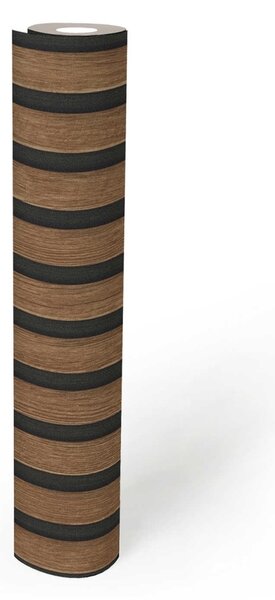 A.S. Création | Vliesová tapeta na stenu Elements 39109-8 | 0,53 x 10,05 m | hnedá, čierna