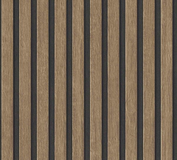 A.S. Création | Vliesová tapeta na stenu Elements 39109-8 | 0,53 x 10,05 m | hnedá, čierna