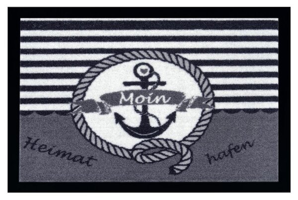 Hanse Home Collection koberce Rohožka námorná kotva šedá 105365 Anthracite grey - 40x60 cm