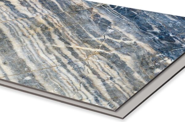 DIMEX | Dibond doska za kuchynskú linku | DBW-26060-154 Žíhaný mramor | 260 x 60 cm