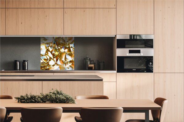 DIMEX | Dibond doska za kuchynskú linku | DBW-06060-072 Zlatý kryštál | 60 x 60 cm