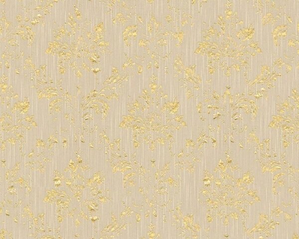 A.S. Création | Vliesová tapeta na stenu Metallic Silk 30662-4 | 0,53 x 10,05 m | béžová, zlatá